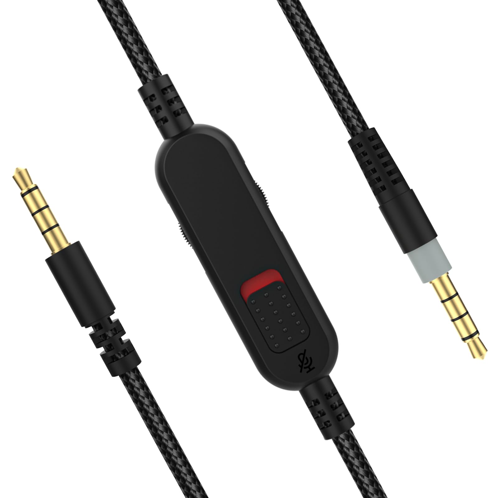 HyperX Cloud Alpha Replacement Cable with Mute & Volume Control - 6.6ft Black Gaming Headset Cord for HyperX Cloud Alpha/Cloud Flight/Cloud Mix & Logitech G933/G633/G935/G635 Headsets - Perfect for PC Gaming & Streaming Setup