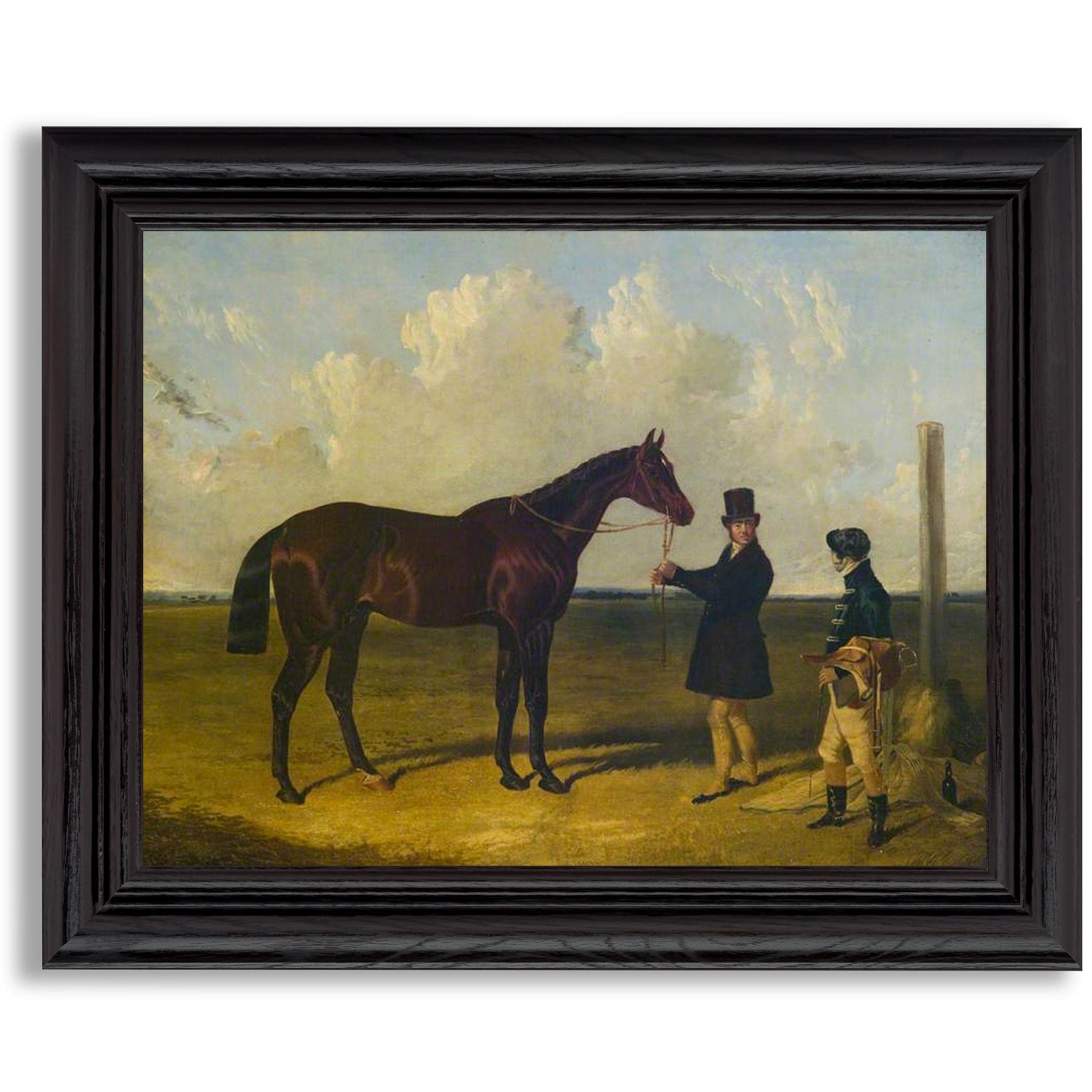 John Herring Sr. Mango Horse Framed Print - Fine Art Reproduction Poster in Wood Frame | Wall Art Decor for Home, Office, Bedroom & Living Room | Perfect for Equestrian Lovers & Classic Art Collectors