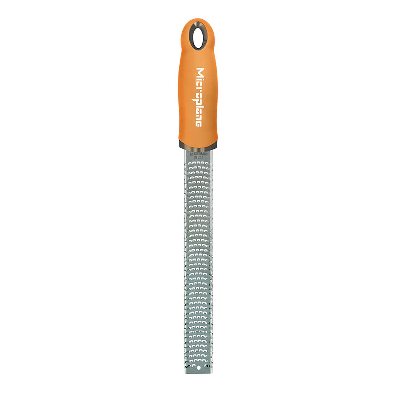 Microplane Premium Series Zester Grater - Stainless Steel Kitchen Tool for Citrus, Cheese & Spices - Perfect for Baking, Cooking & Garnishing (Mustard Yellow)