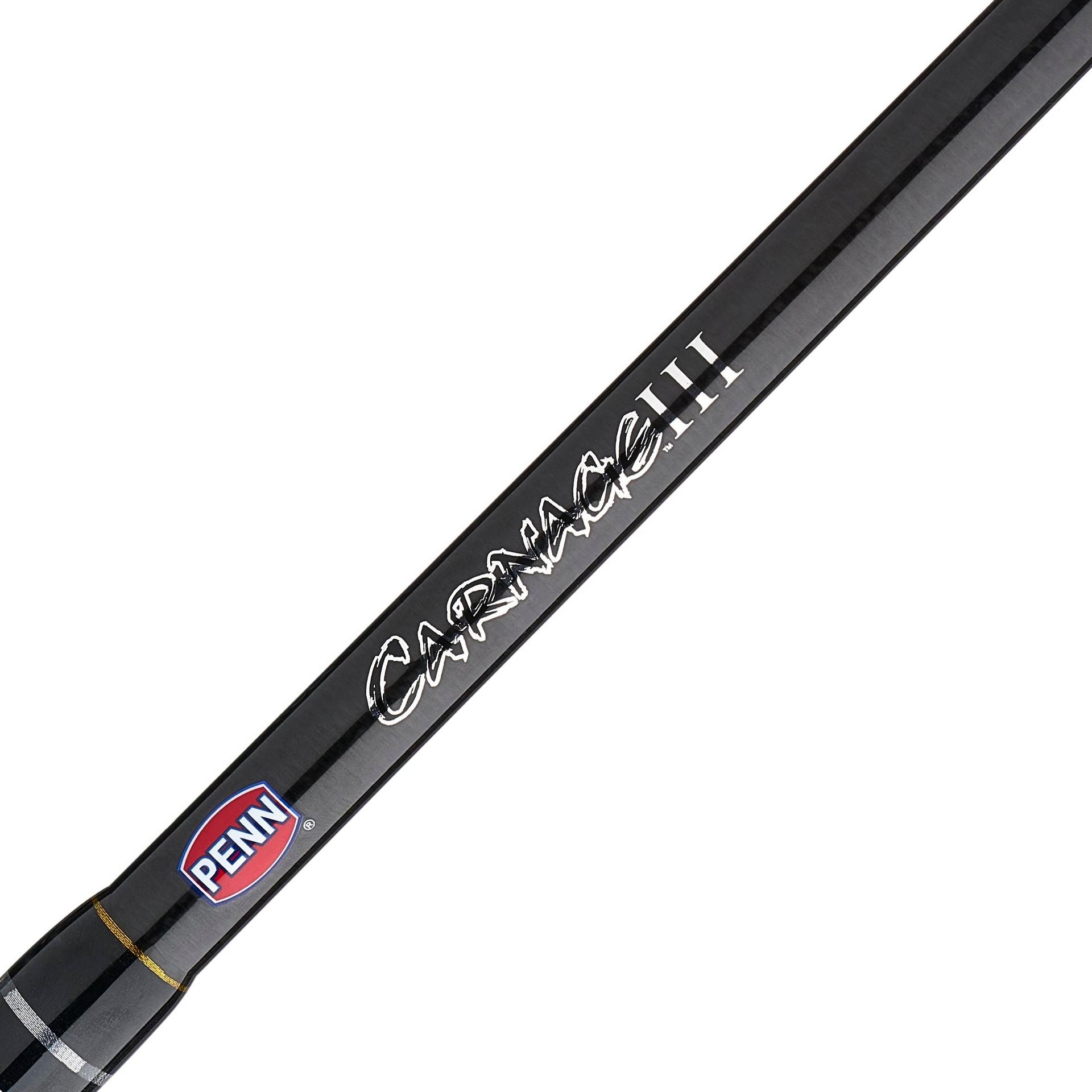 Carnage® III West Coast Conventional Boat Fishing Rod - Heavy Duty Saltwater Rod for Offshore & Inshore Fishing - Perfect for Tuna, Halibut & Rockfish