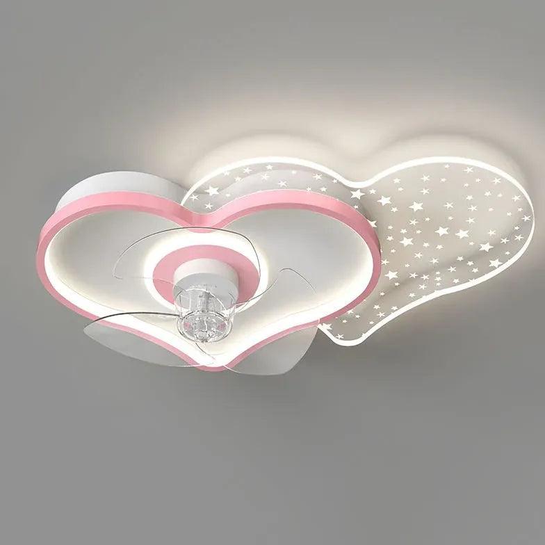 Modern Transparent Cloud LED Ceiling Fan with Light - Energy Efficient Smart Fan for Bedroom, Living Room & Office