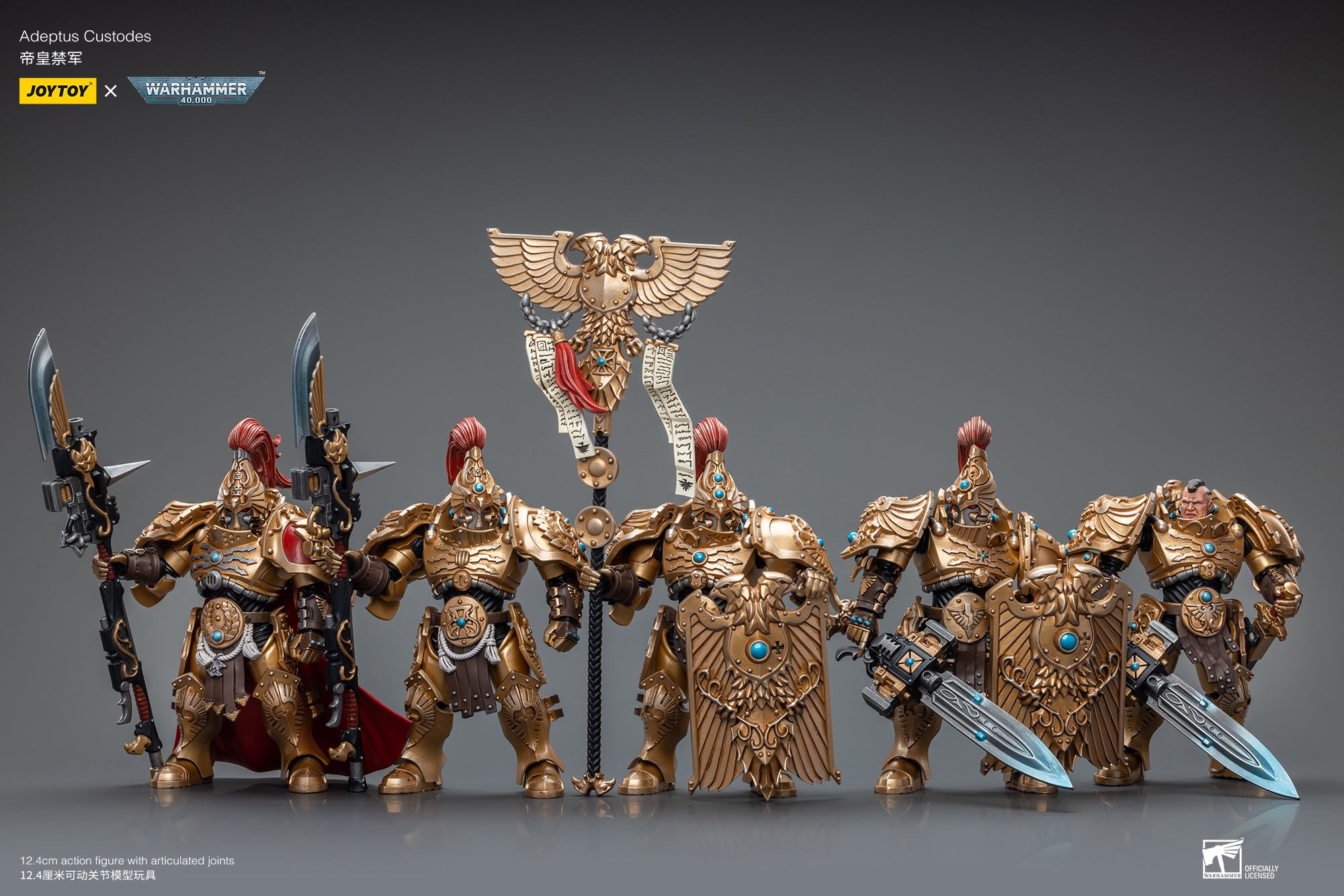 1/18 JOYTOY Warhammer 40K Adeptus Custodes Action Figure - Highly Detailed Collectible Miniature for Tabletop Gaming & Display