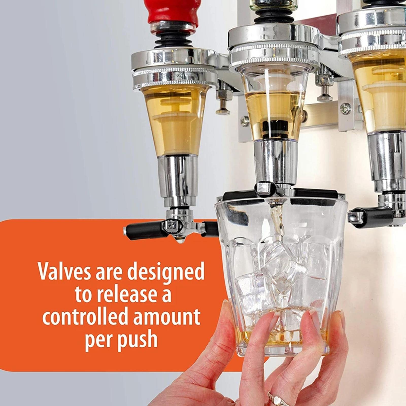 6-Bottle Rotating Liquor Dispenser with Shot Glass Holder - 360° Swivel Bar Organizer for Whiskey, Vodka & Tequila - Perfect for Home Bars, Parties & Restaurants