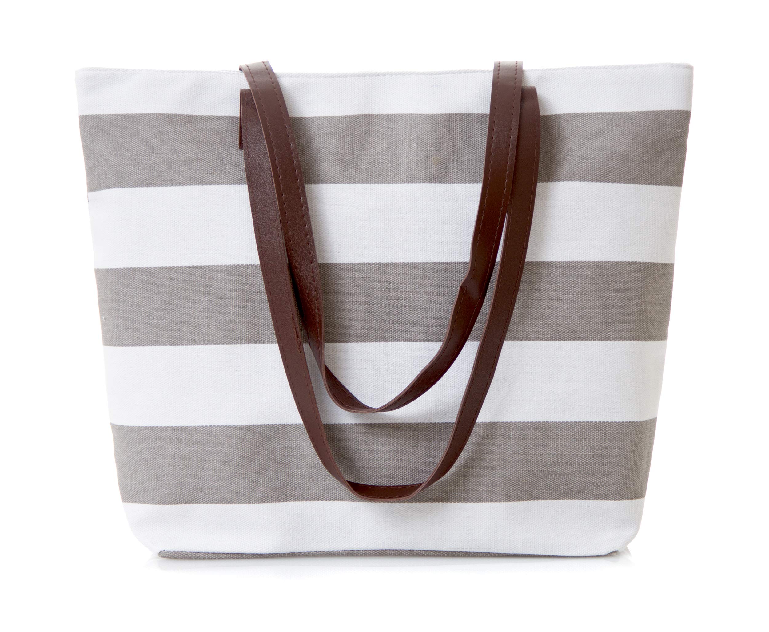 Stylish Water-Resistant Tote Bag for Women - Durable Travel & Beach Tote with Reinforced Handles - Perfect for Shopping, Gym, Work Commute & Vacation Essentials