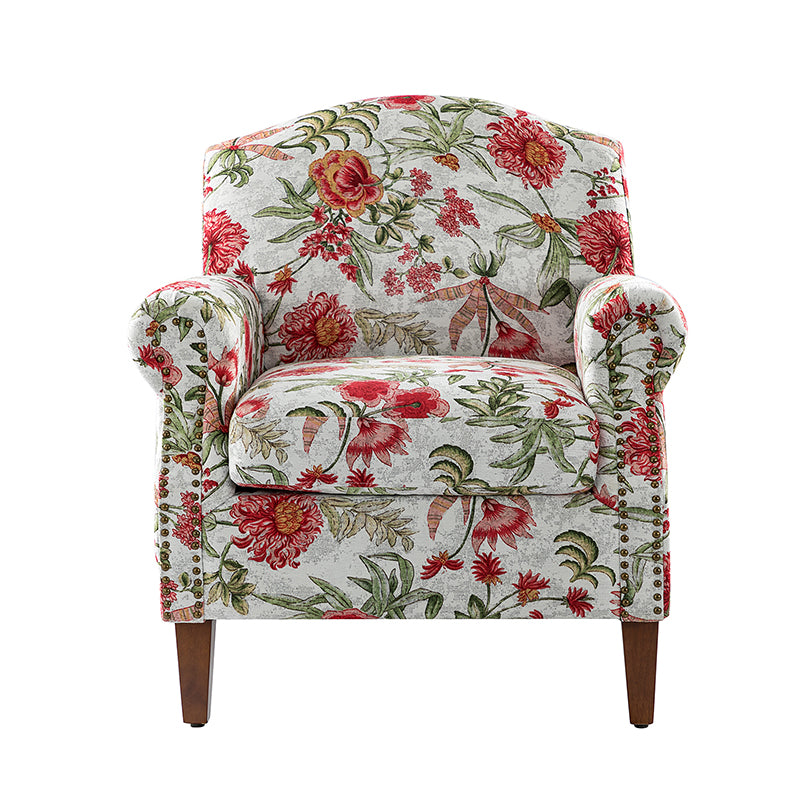 Matteo Upholstered Armchair with Nailhead Trim - Modern Accent Chair for Living Room, Bedroom & Office - Comfortable Lounge Chair with Stylish Nailhead Detailing