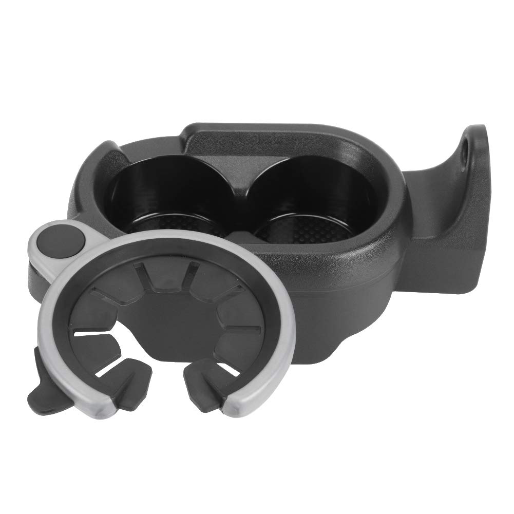ABS Black Fortwo Cup Holder for Car Center Console - Compatible with Smart Fortwo 451 (2007 Onwards) - Perfect for Road Trips & Daily Commutes