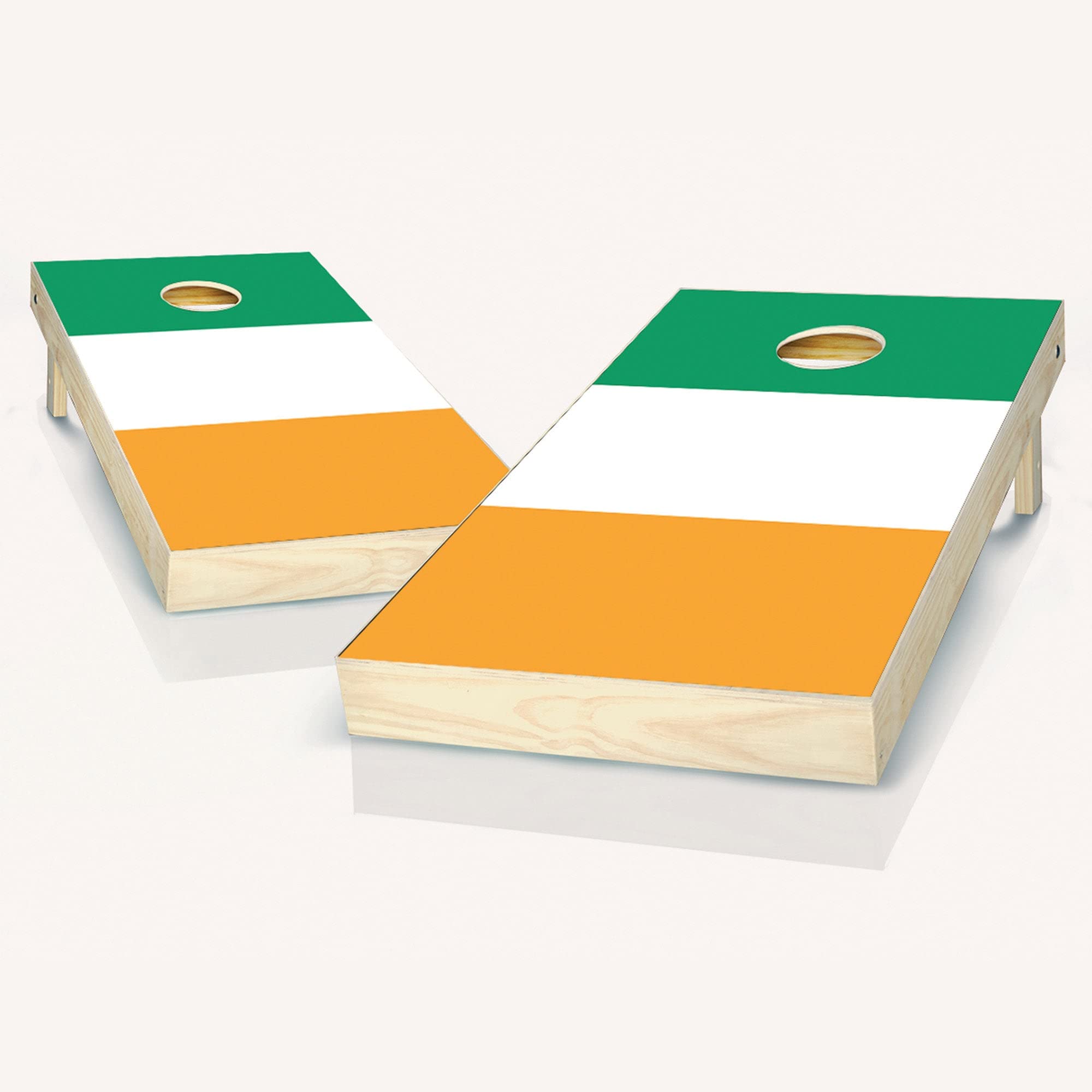 Premium Irish Flag Cornhole Game Set - 2 Regulation-Sized Boards & 8 All-Weather Bean Bags - Perfect for St. Patrick's Day Parties, Tailgating, and Backyard BBQs