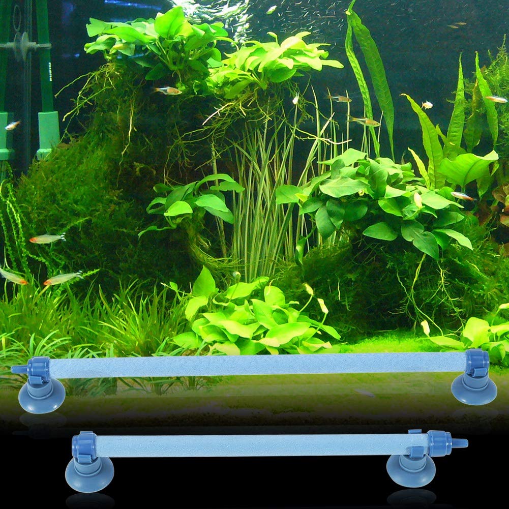 Keenso 28-inch Air Stone Bubble Bar for Fish Aquarium – Aeration Tube with Suction Cups, Oxygen Pump Diffuser Accessory – Perfect for Freshwater & Saltwater Tanks, Hydroponics, and Pond Aeration