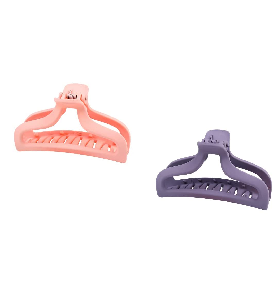 STYLEDOSE 2Pcs Matte Acrylic Hair Clips for Women - Solid Color Simple Hair Claw Barrette Hairpins for Girls (Multicolor, S48) | Perfect for School, Work, and Everyday Hair Styling