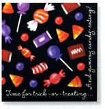 Happy Candy Eating Luncheon Napkins - 50 Count Disposable Party Napkins for Birthday, Baby Shower & Holiday Celebrations - Cute Candy-Themed Paper Napkins for Dessert Tables, Candy Buffets & Sweet Treats