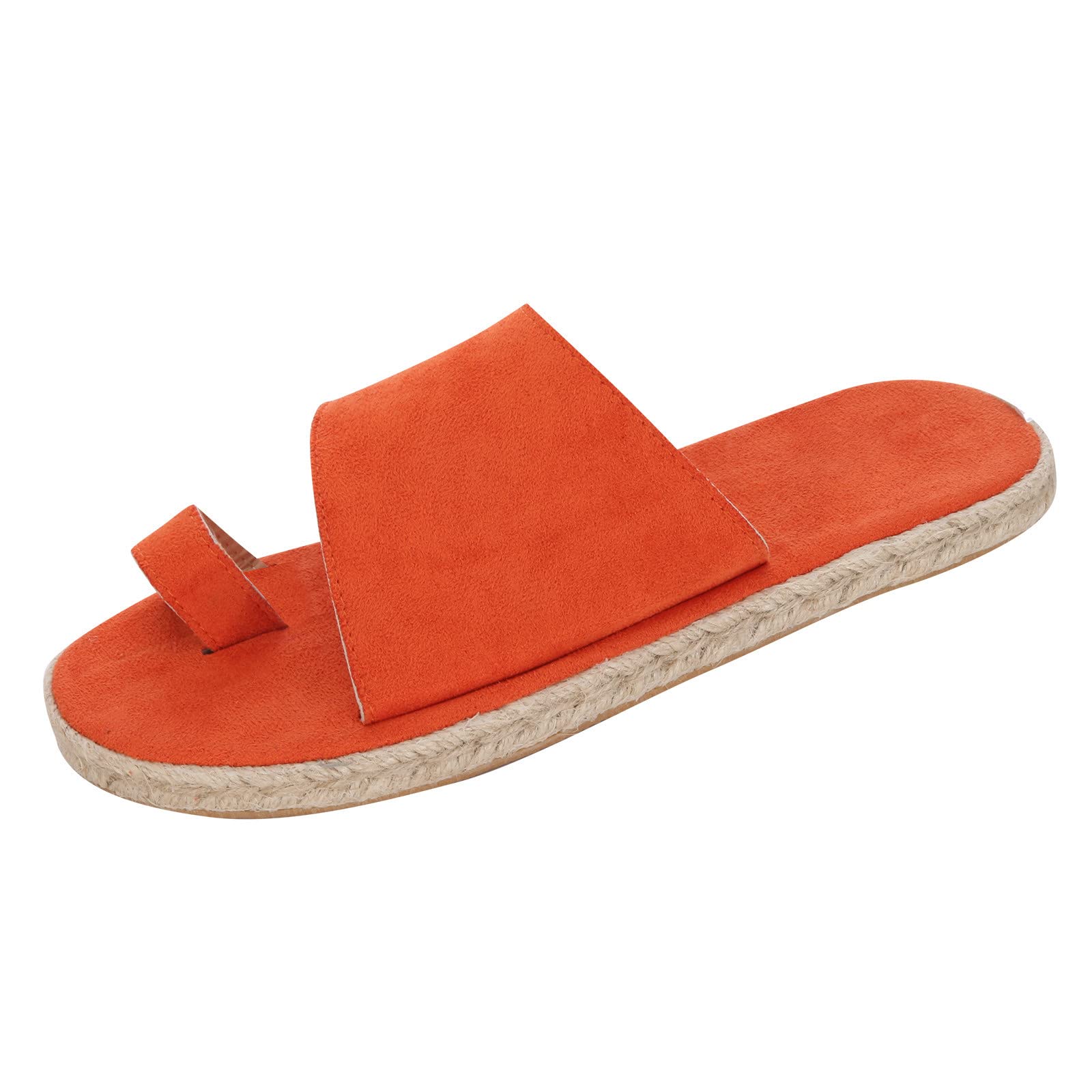 Women's Summer Sandals 2022 - Solid Color Casual Open Toe Flat Beach Sandals for Vacation | Comfortable Walking & Beach Outing