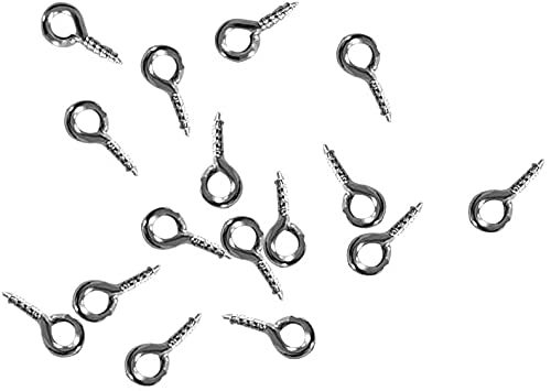 100Pcs Metal Round Screw Eye Jewelry Findings - Durable Eye Pin Hooks with Threaded Design for DIY Jewelry Making, Necklaces & Craft Projects