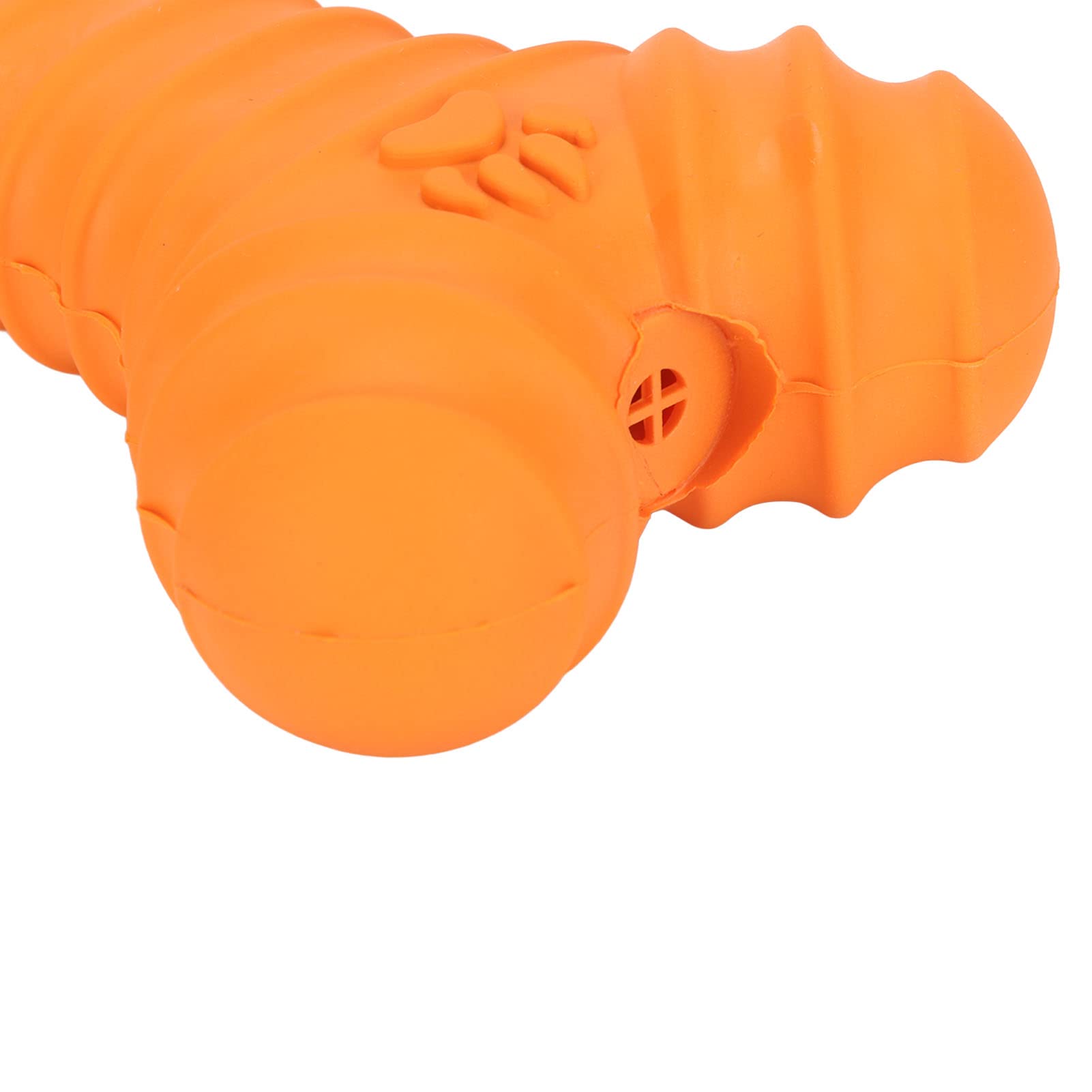**Zerodis Indestructible Squeaky Dog Toy Bone Shape - Durable Rubber Chew Toy for Large Dogs & Aggressive Chewers - Interactive Pet Toy with Squeaker (Orange) - Perfect for Playtime, Training & Teething Relief**