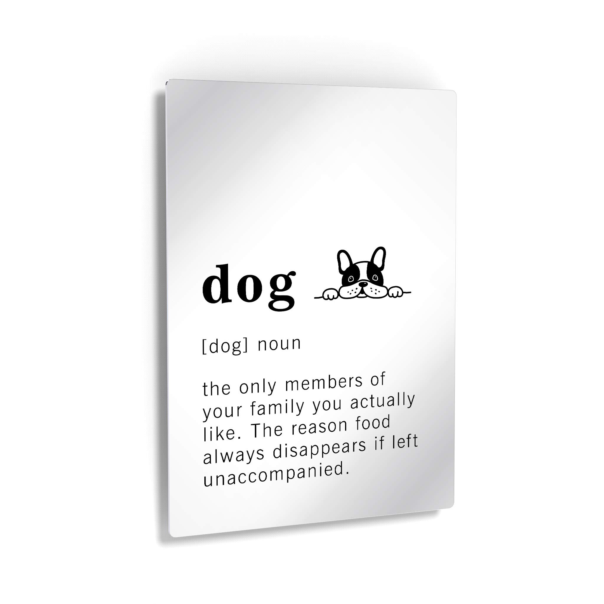 Funny Noun Dictionary Definition of Dog Metal Print - Inspirational Quote Sign for Office, Living Room, Bedroom & Bathroom - Ready to Hang Wall Art Home Decor - Made in USA 24x16 - Perfect for Pet Lovers & Humor Gifts