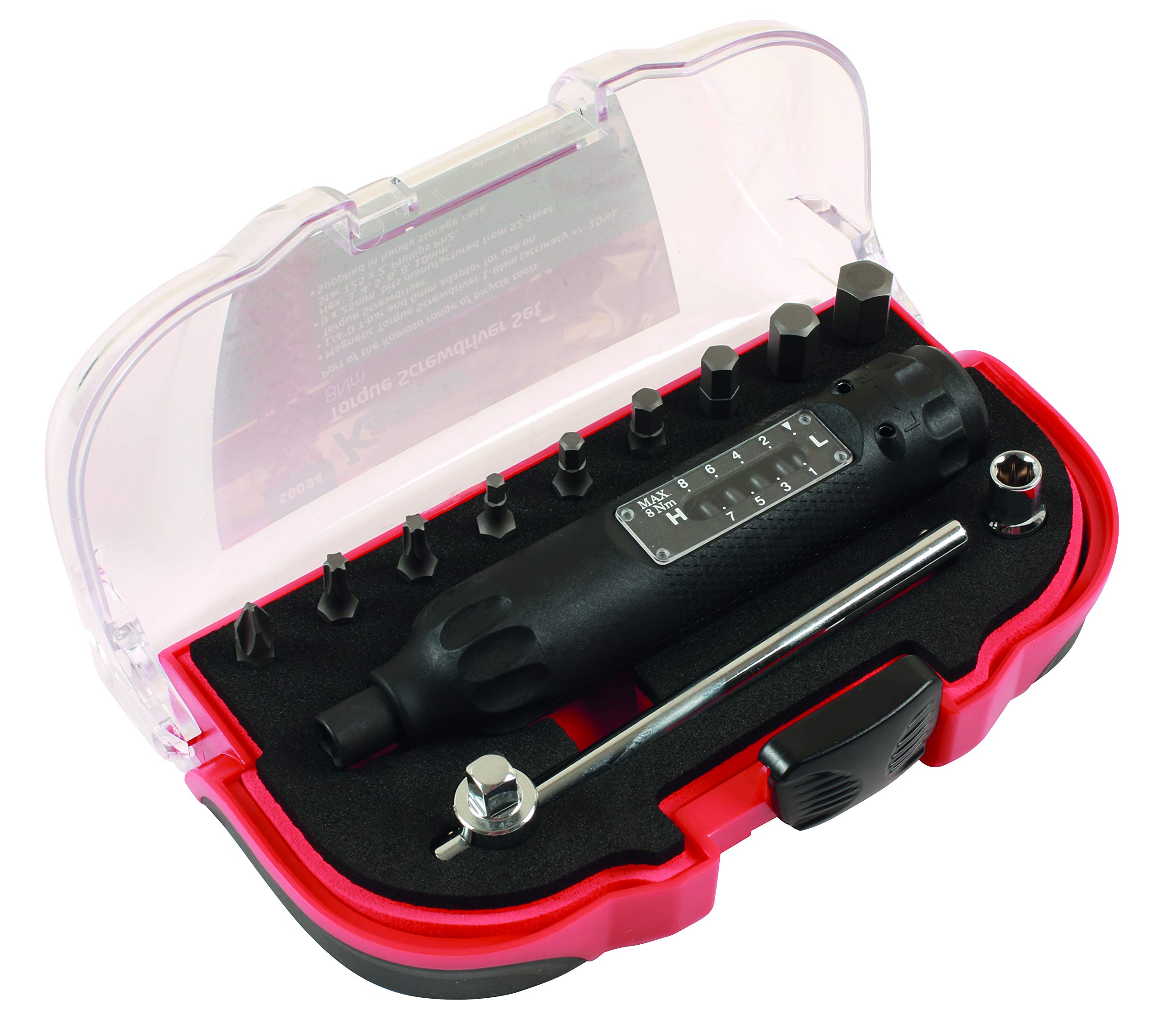 LAS56094 Precision Torque Screwdriver Set for Bicycles - Adjustable Torque Screwdriver Kit with 6 Bits for Bike Maintenance & Repair | Perfect for Cycling Enthusiasts & Professional Mechanics