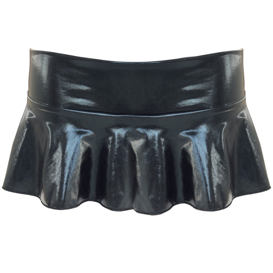 Sexy Metallic Pleated Mini Skirt with Built-in Shorts for Women - Clubwear, Dance Costume, Role Play Outfit & Nightlife Party Fashion
