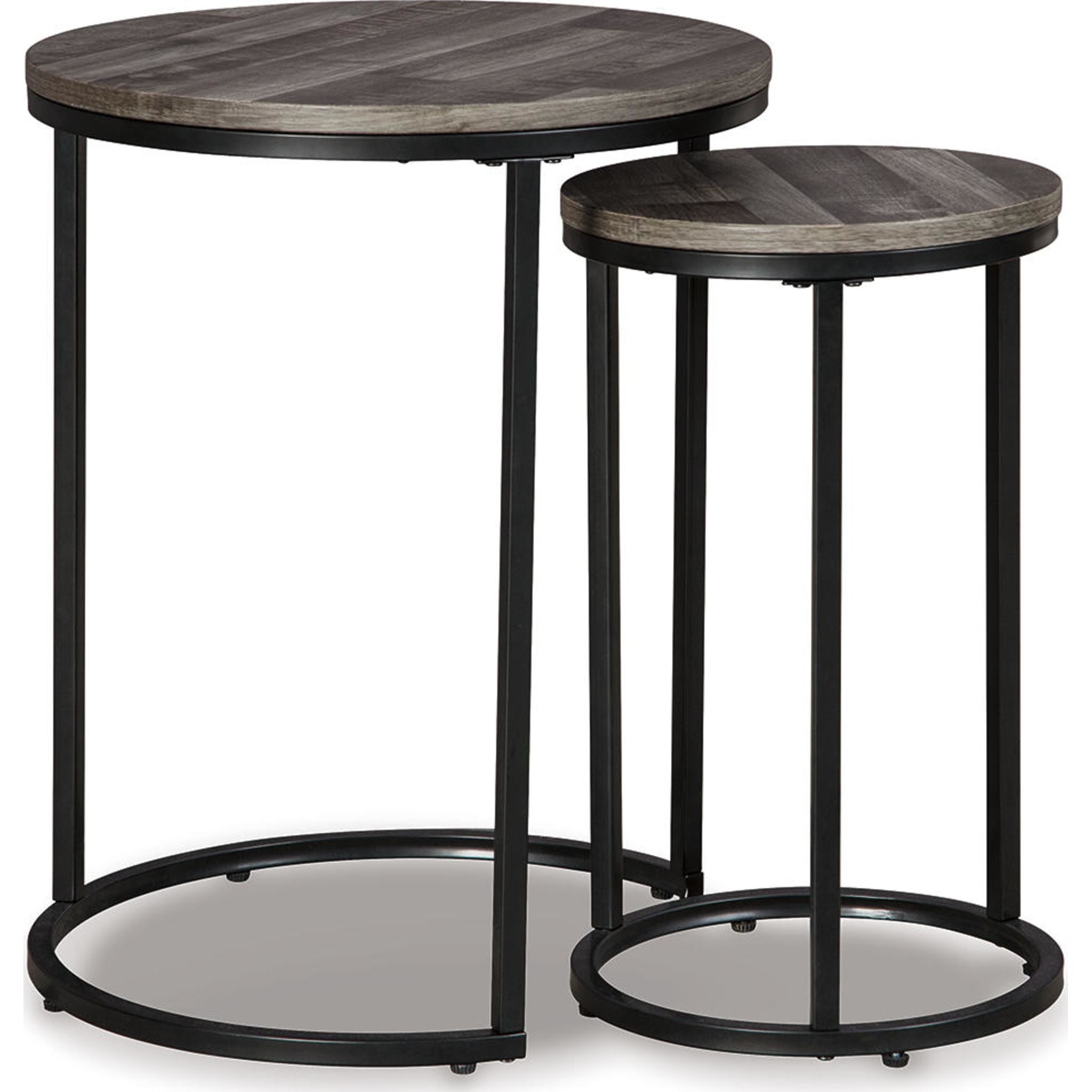 Briarsboro Accent Table Set of 2 - Modern Gray and Black Side Tables for Living Room, Bedroom or Office - Perfect for Coffee, Lamp or Decor Display