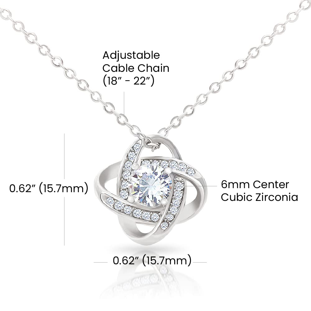 Happy 66th Birthday Jewelry for Women - Sterling Silver Love Knot Pendant Necklace with Meaningful Message Card & Gift Box | Thoughtful Birthday Gift for Grandma, Mom, Sister, Friend or Wife | Perfect for Milestone Celebrations, Anniversary Gifts & Special Occasions