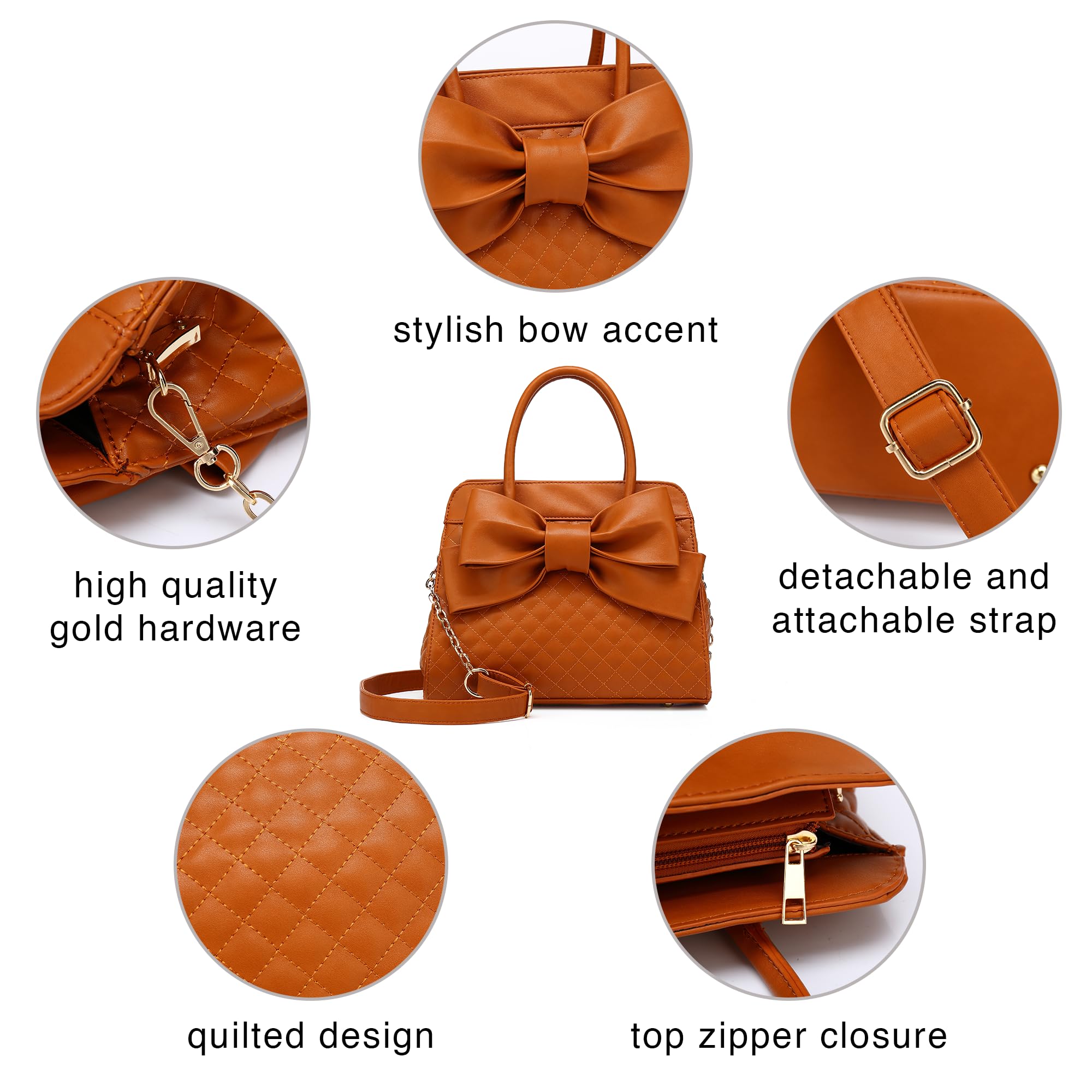 Scarleton Quilted Crossbody Bags for Women - Vegan Leather Small Shoulder Handbags with Adjustable Chain Strap | Perfect for Work, Travel & Everyday Use (H1048)