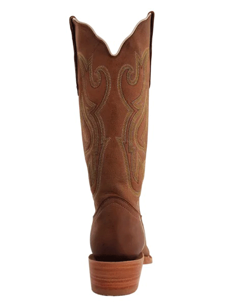R.Watson RWL8315 Women's Genuine Cowhide Narrow Square Toe Ankle Boots in Camel Brown - Perfect for Office, Casual Outings & Fall Fashion
