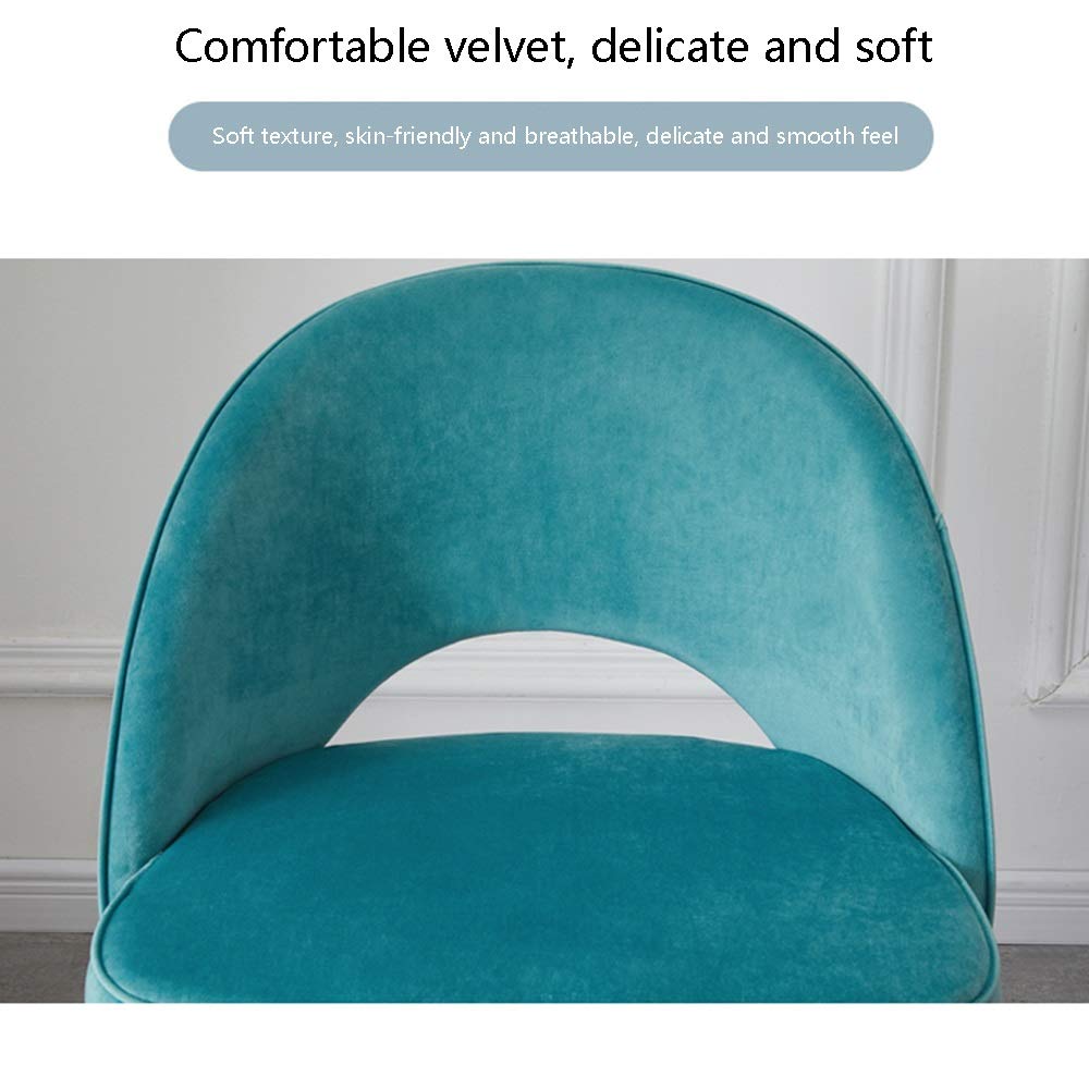 Luxury Velvet Dining Chair with Wrought Iron Frame - Ergonomic Backrest, Comfortable Lounge Chair for Restaurant, Bedroom, Balcony or Bar (Gray) - Perfect for Home Decor, Dining Room & Relaxation Spaces