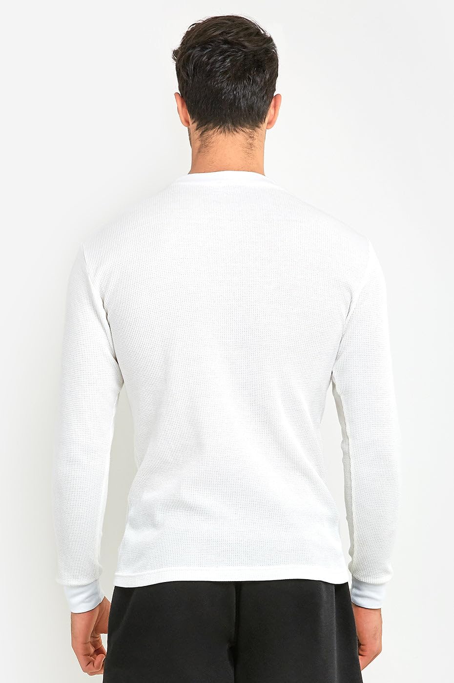 Men's Mid-Weight Waffle Thermal Shirt - Long Sleeve Knit Henley for Cold Weather - Perfect for Winter Layering, Outdoor Work & Camping