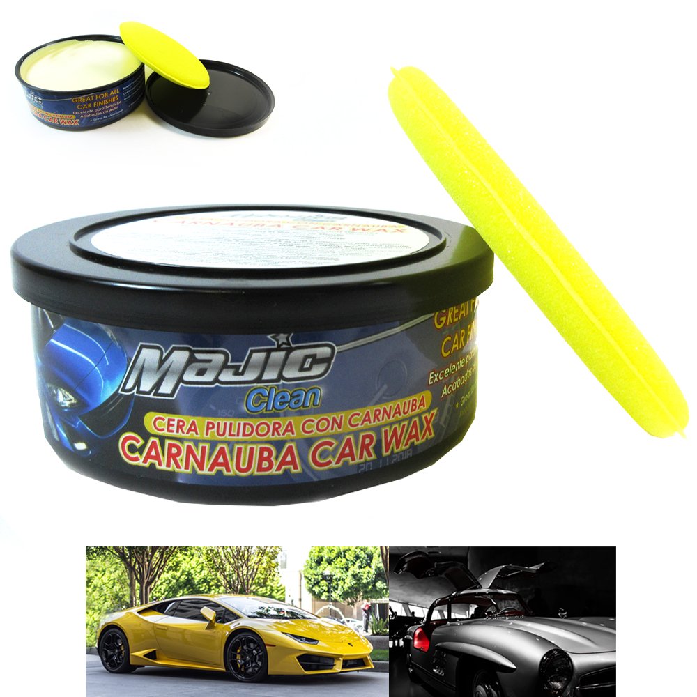 Premium Carnauba Car Wax Paste - Long-Lasting Shine & Scratch Protection for Auto Detailing | Car Polish & Scratch Remover with Polishing Sponge | Perfect for Show Cars, Daily Drivers & Vehicle Protection