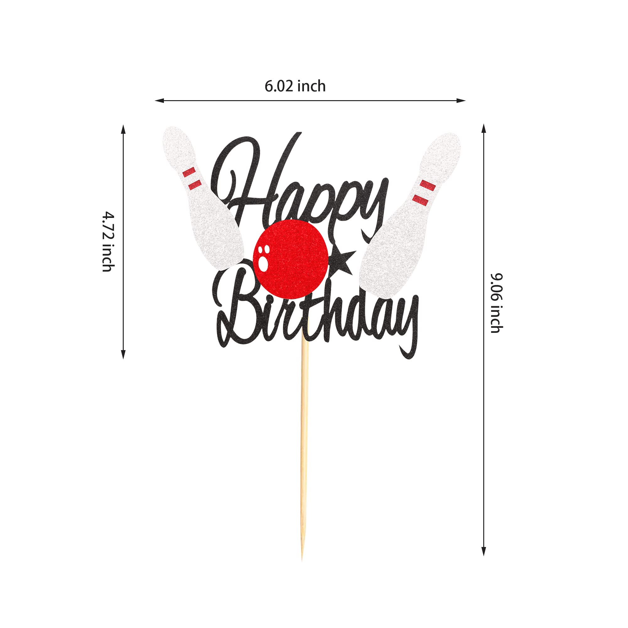 Bowling Ball Cake Topper - Bowling Birthday Party Decorations for Cakes, Baby Showers & Company Events | Perfect for Bowling Themed Celebrations & Sports Party Decor