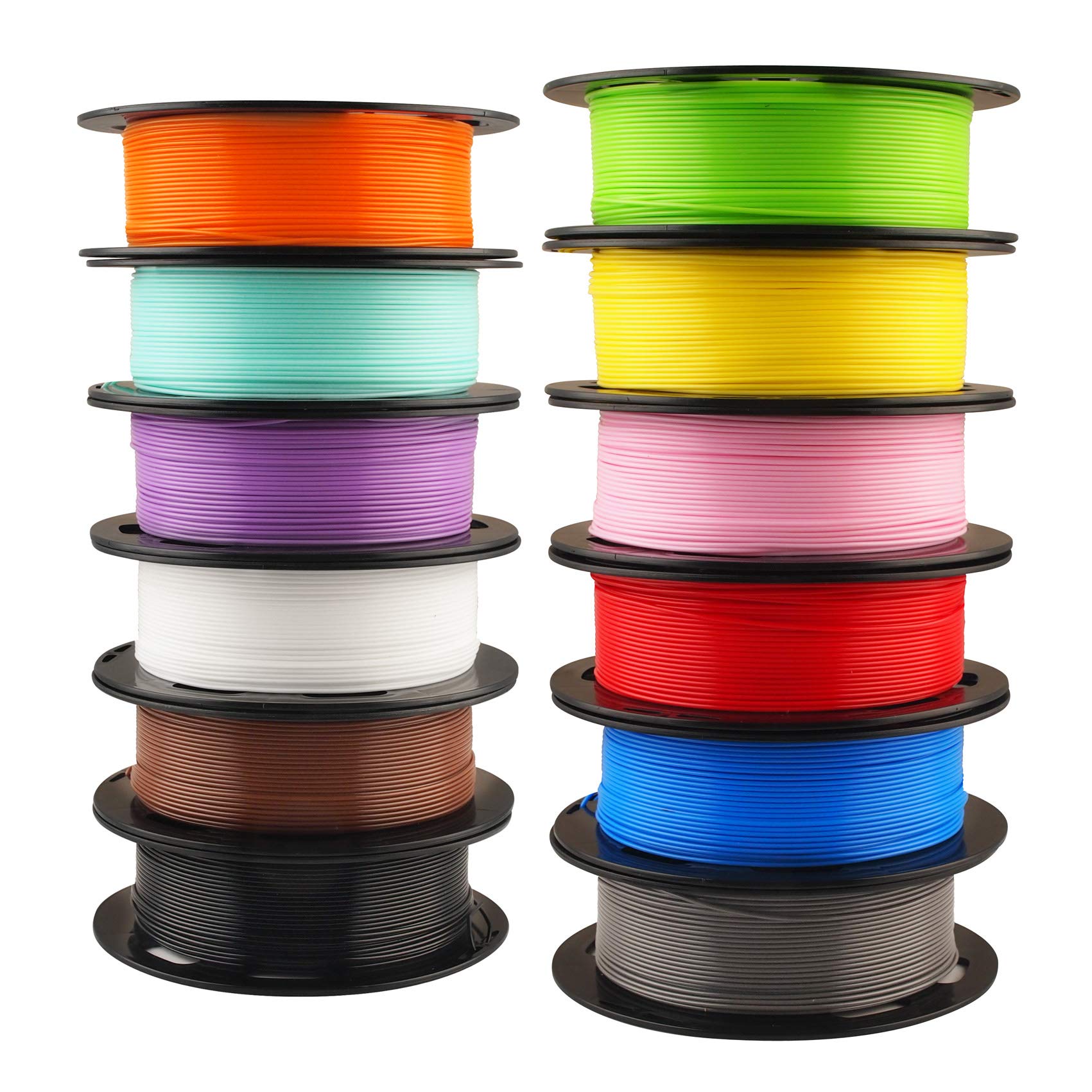 Premium 1.75mm PLA 3D Printer Filament 12-Pack Bundle - 500g per Spool (6kg Total) + Free 3D Printer Adhesive Stick - 12 Vibrant Colors for Smooth Printing - Perfect for DIY Projects, Prototyping, Cosplay Props & Home Decor Creations