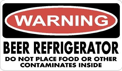 Funny Warning Beer Refrigerator Decal Sticker - Perfect for Man Cave, Bar, Garage & Home Decor - Humorous Gift for Beer Lovers