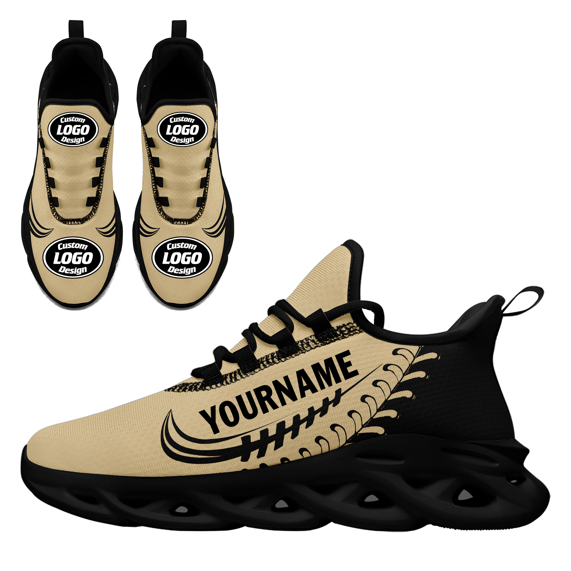 Custom MaxSoul Personalized Sneakers - Comfortable Lightweight Walking Shoes for Men & Women | Perfect for Running, Gym Workouts & Casual Wear
