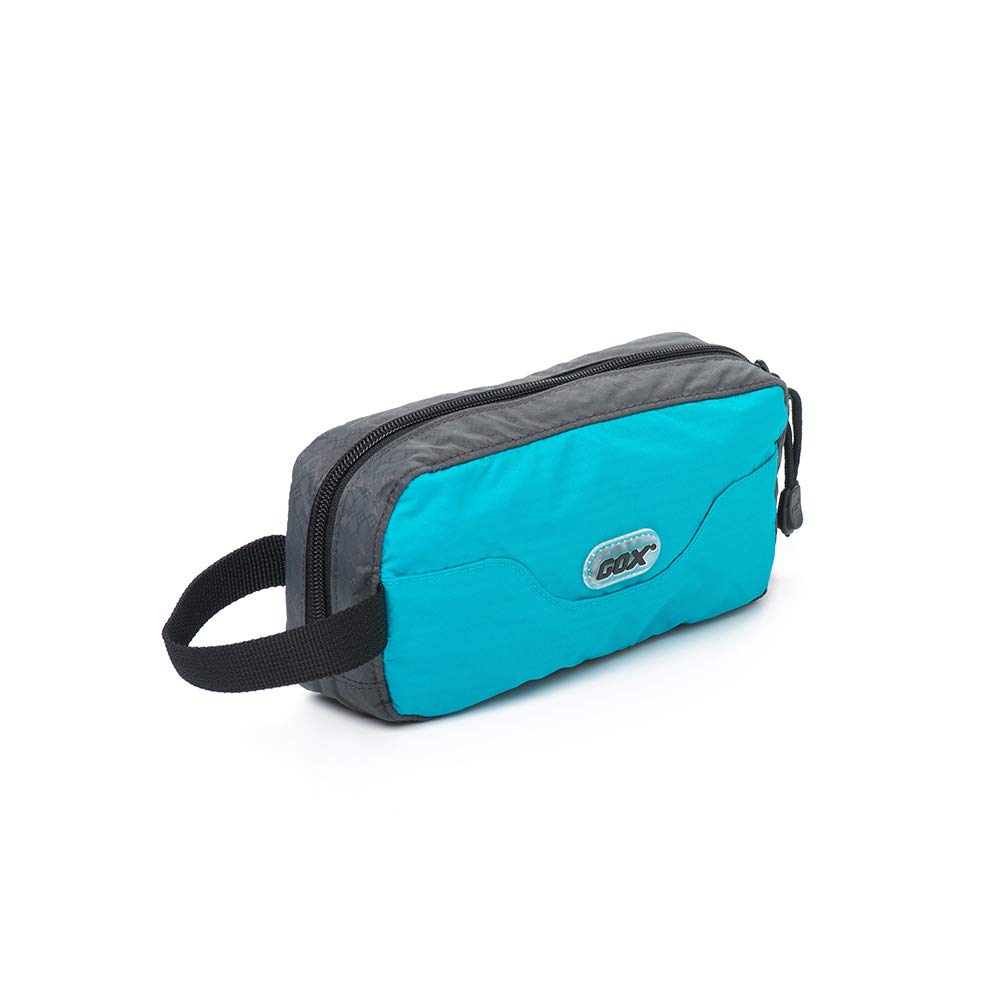 GOX Travel Toiletry Bag - Waterproof Dopp Kit for Men & Women, Ultra-Light Cosmetic Makeup Organizer with Hanging Hook (Turquoise) - Perfect for Camping, Gym, Business Trips & Air Travel