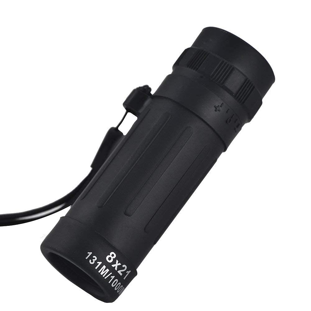 AWJ Mini Handheld Monocular Telescope - Compact & Portable 8x25 Magnification for Outdoor Activities, Travel, Hiking, Camping & Bird Watching - Lightweight Black Design
