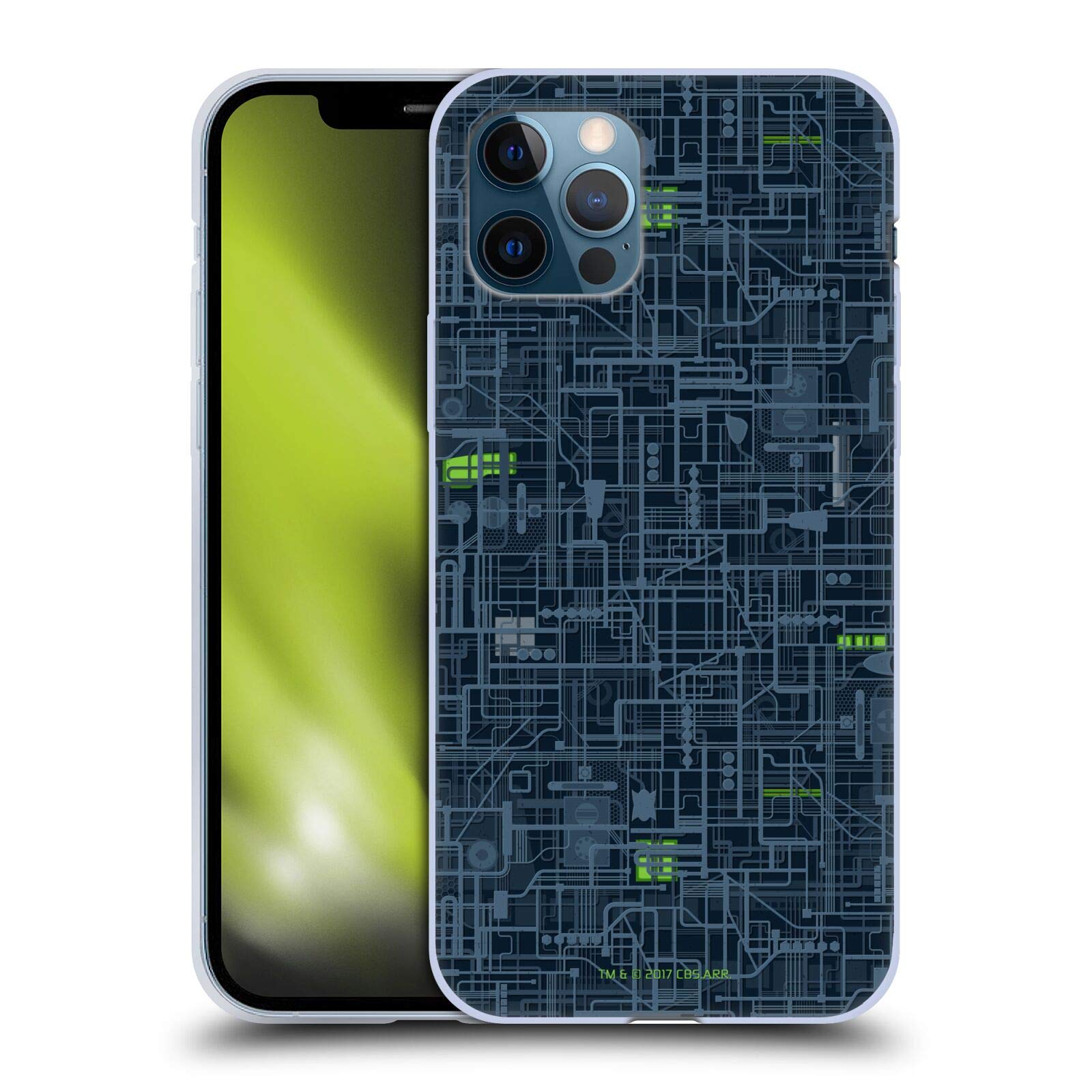 Star Trek The Borg TNG Soft Gel Case for iPhone 12/12 Pro - Officially Licensed by Head Case Designs - Perfect for Sci-Fi Fans & Tech Enthusiasts