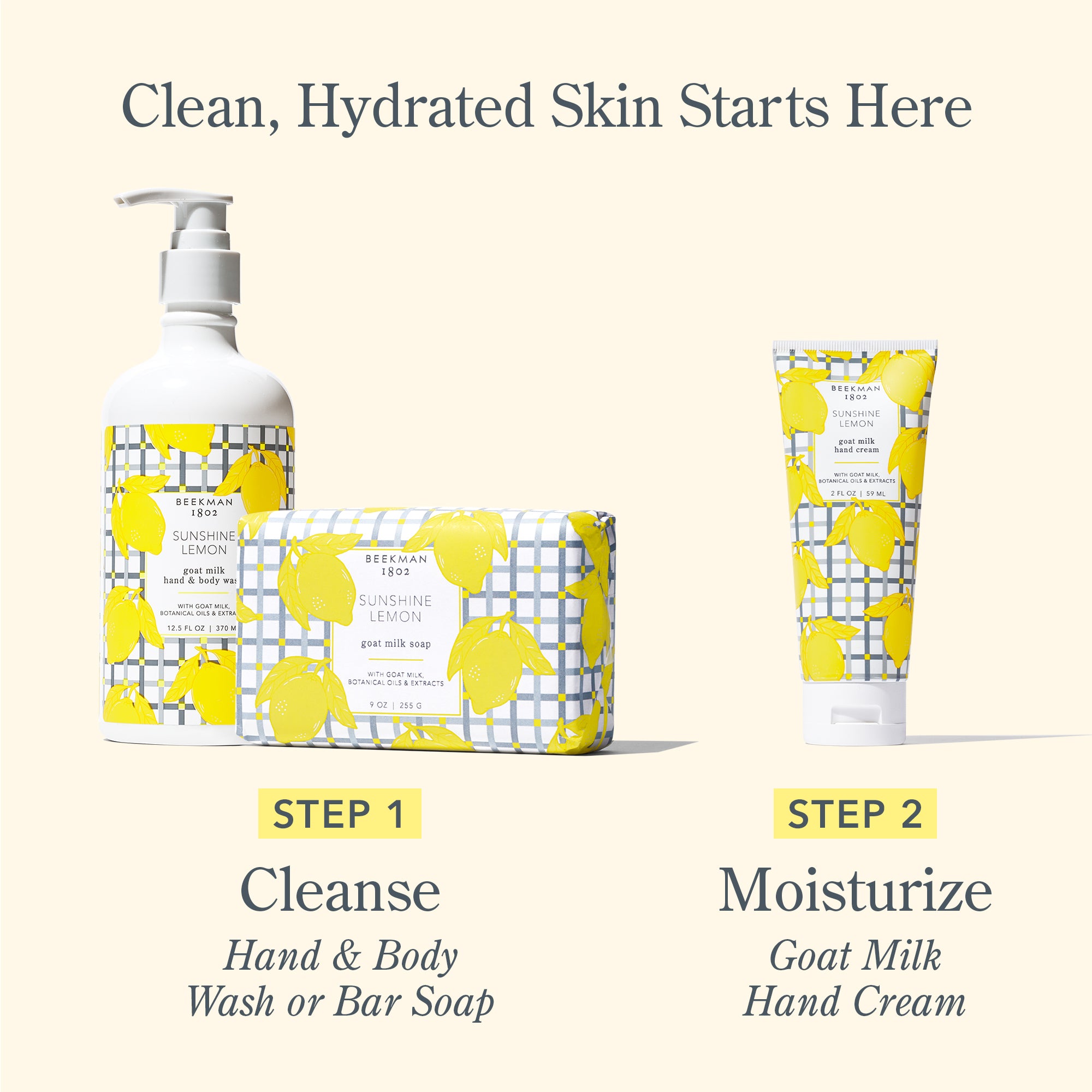 Sunshine Lemon Hand Cream - Moisturizing & Nourishing for Dry Skin - Perfect for Winter Care & Daily Hydration
