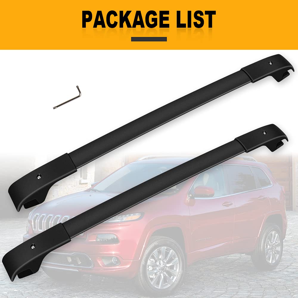 OCPTY Universal Roof Rack Cross Bars for Jeep Cherokee 2014-2022 - Heavy Duty Rooftop Cargo Carrier for Luggage, Kayak, Canoe, Bike, Snowboard & Ski - Perfect for Road Trips, Camping & Outdoor Adventures