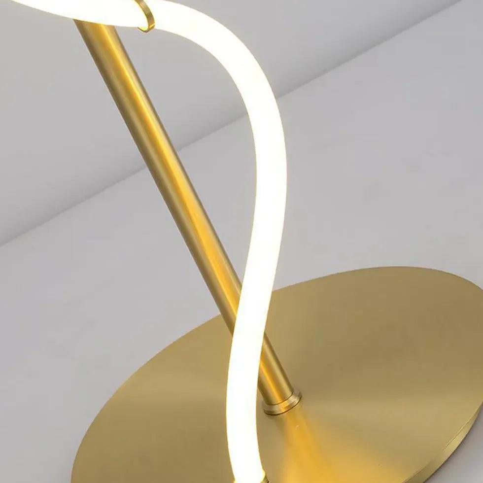 Modern White Tube Curved Line Floor Lamp - Adjustable Standing Light for Living Room, Bedroom & Office - Soft Ambient Lighting for Reading, Working & Relaxing