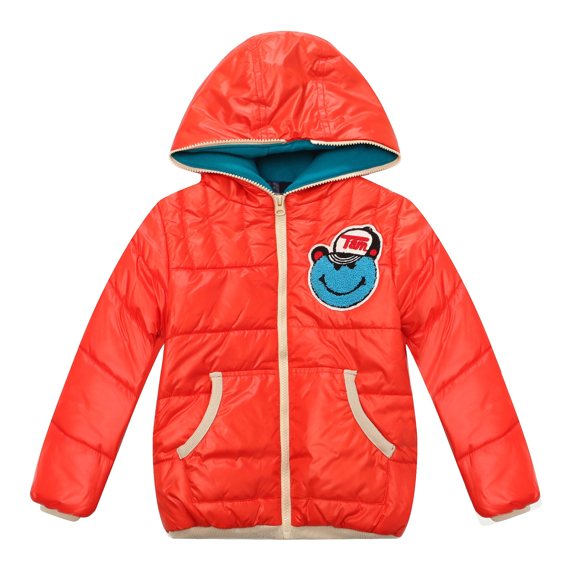 Richie House Boys' Hooded Puffer Jacket - Warm Winter Coat for Kids, Outdoor Play & School Activities