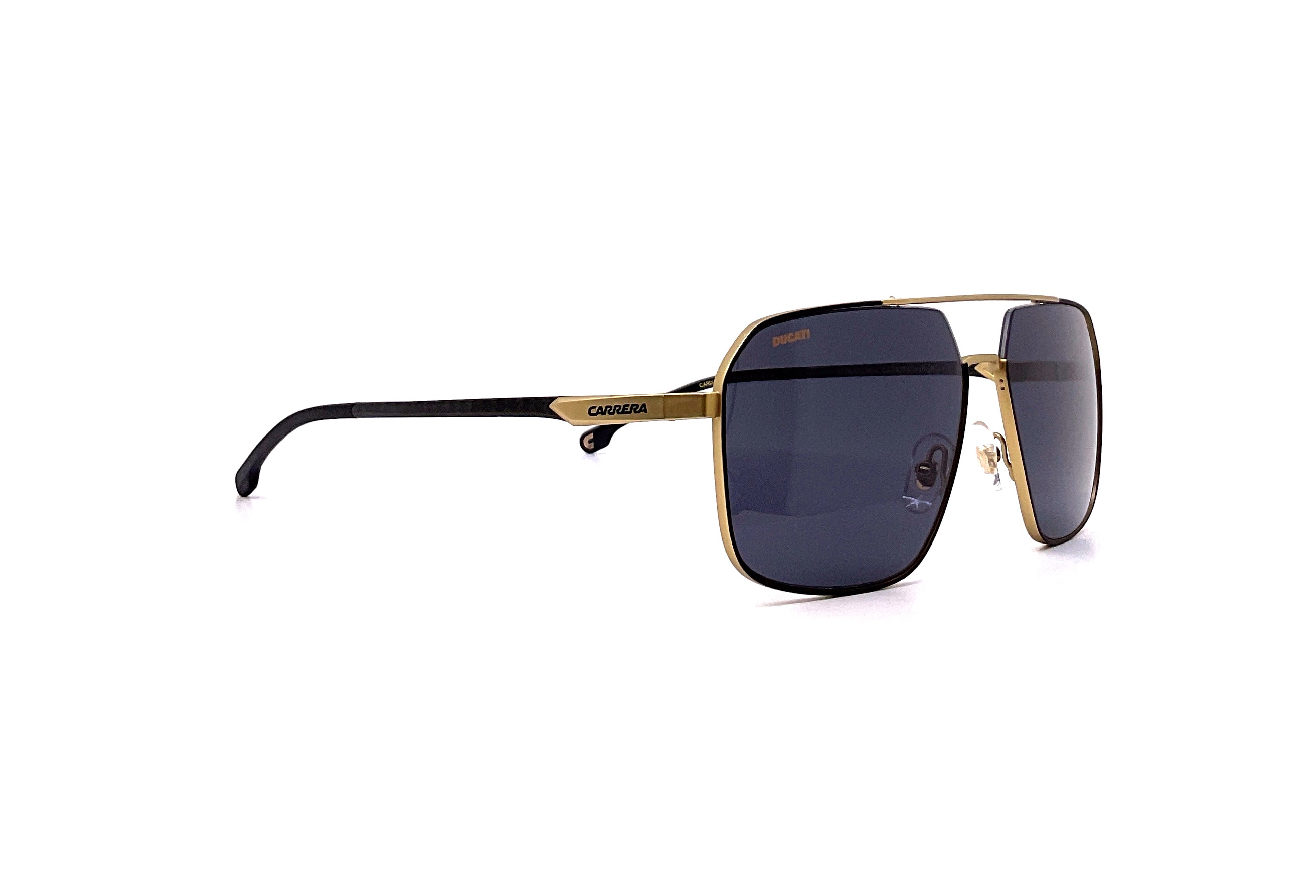 Carrera 038/S Sunglasses - Gold & Black Aviator Style for Men & Women | UV Protection, Fashion Eyewear for Outdoor Activities, Driving, and Travel