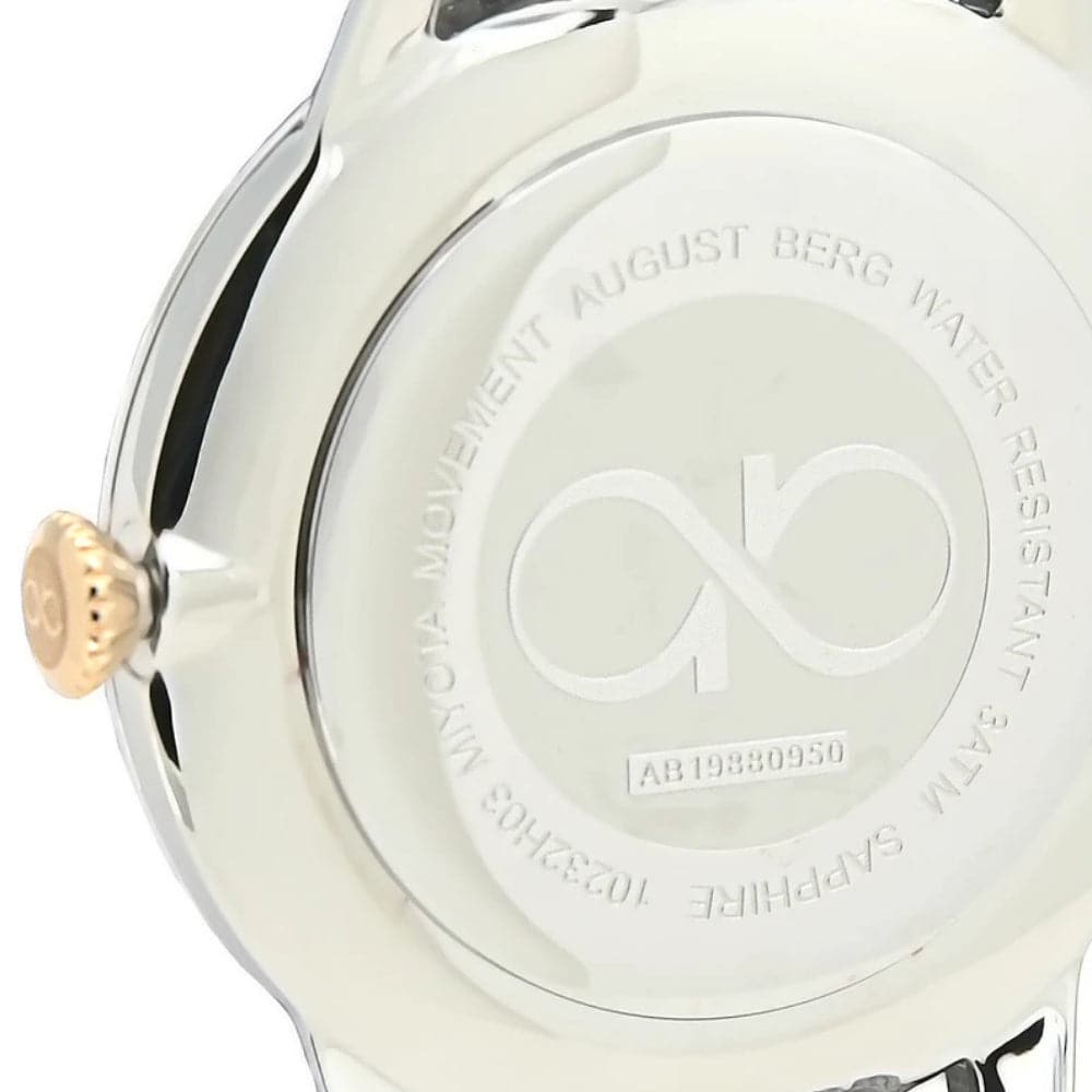 August Berg 32mm Unisex Watch with Gray Dial & Brown Leather Strap - Stylish Casual & Business Timepiece for Men & Women | Perfect for Office, Date Night & Everyday Wear