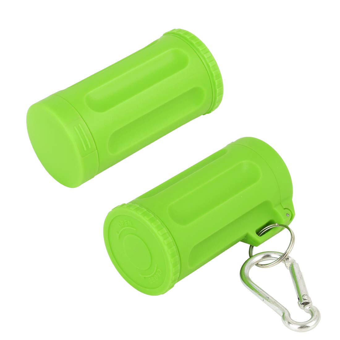 X AUTOHAUX Portable Car Smokeless Windproof Ashtray with Keychain Lid - Green | Compact Travel Ashtray for Cars, Trucks & Outdoor Use | Perfect for Camping, Road Trips & Smoking on the Go