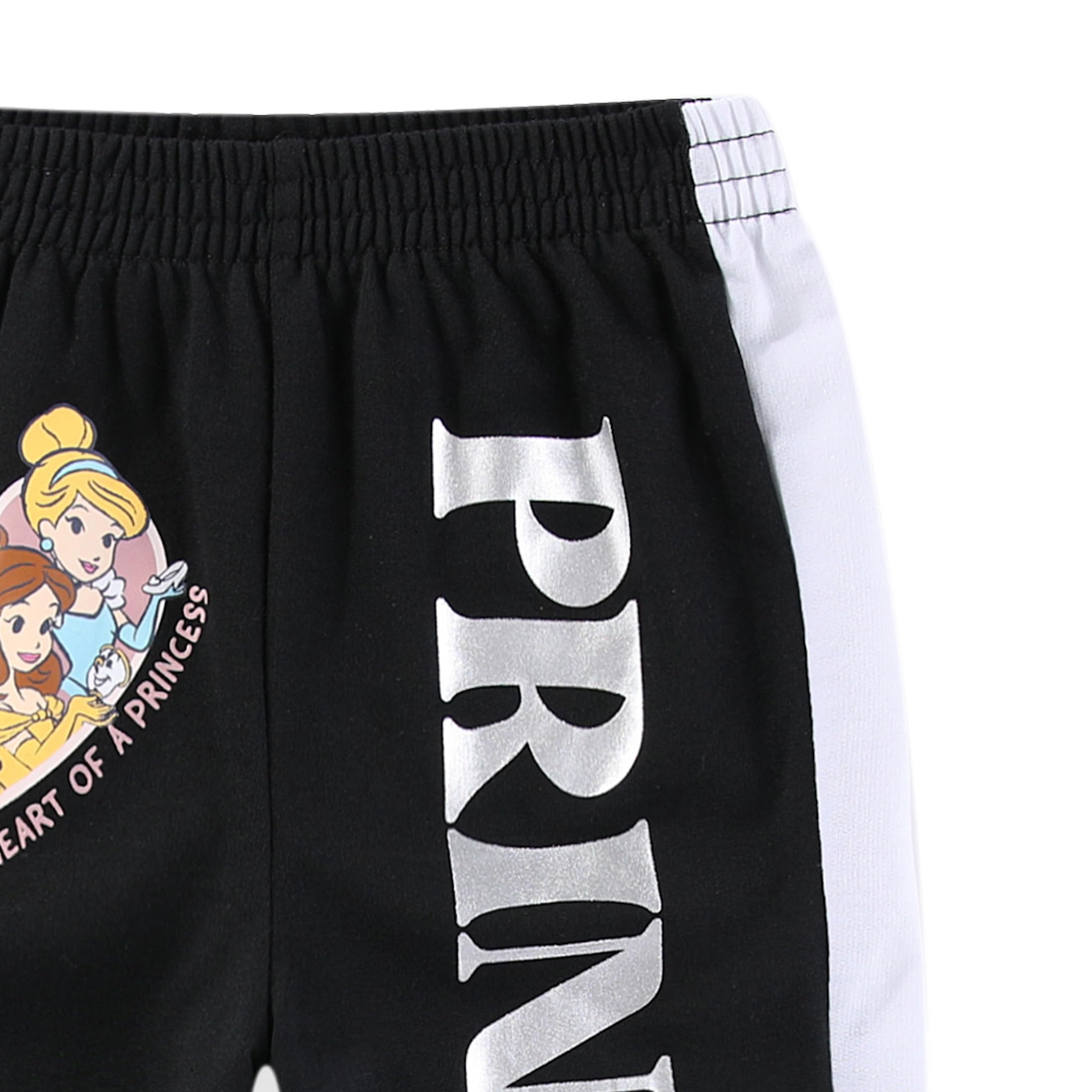 Disney Princess Girls' 2-Pack Fleece Jogger Pants for Big Kids - Soft & Comfortable Winter Lounge Pants for Playtime, Sleepovers & Cozy Days at Home
