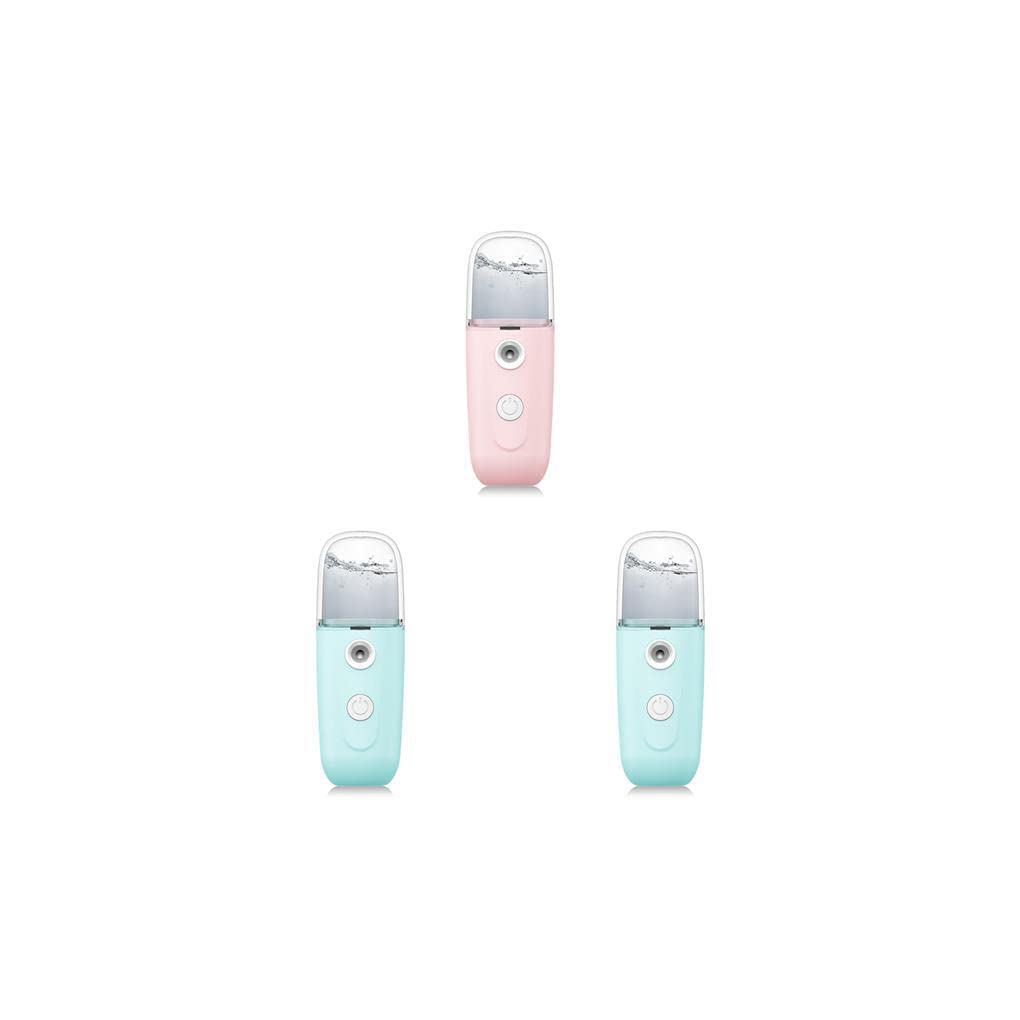 IOIUSKKU 3-Pack Portable USB Facial Mist Sprayer - 35ml Deep Hydrating Moisturizer, Mini Humidifier & Facial Steamer for Women | Perfect for Travel, Office & Home Skin Care Routine