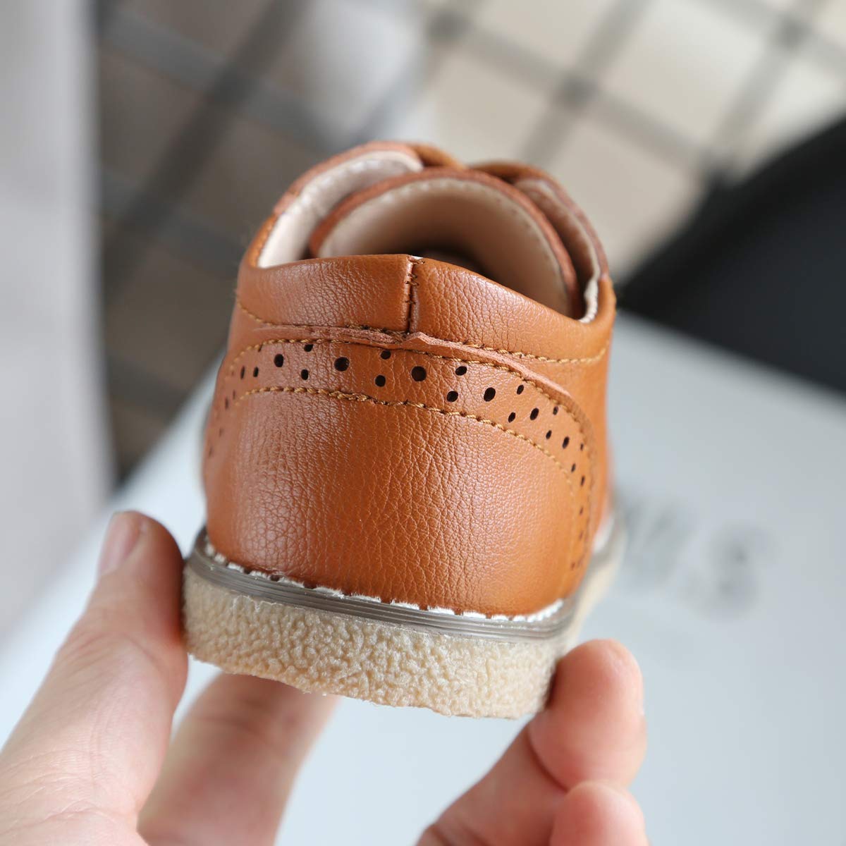 Boys & Girls Leather Loafers - Brown & Black Oxford Dress Shoes for Toddlers | Wedding, School Uniform & Formal Occasions