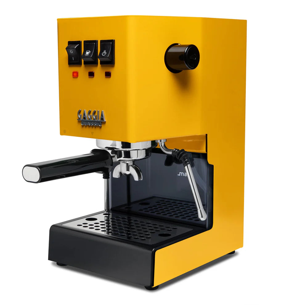 Gaggia Classic Pro E24 Espresso Machine in Sunshine Yellow - Premium Italian Coffee Maker for Home Baristas & Coffee Lovers - Perfect for Kitchen, Office & Cafe Use
