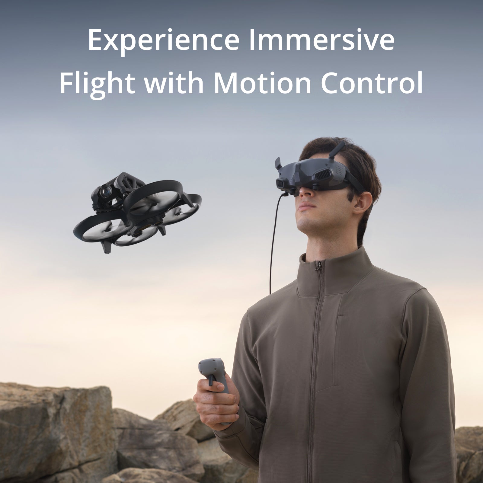 DJI Avata Pro View Combo with DJI RC Motion 2 Controller - FPV Drone for Aerial Photography, Cinematic Shots & Immersive Flying Experience - Perfect for Content Creators, Vloggers & Drone Enthusiasts