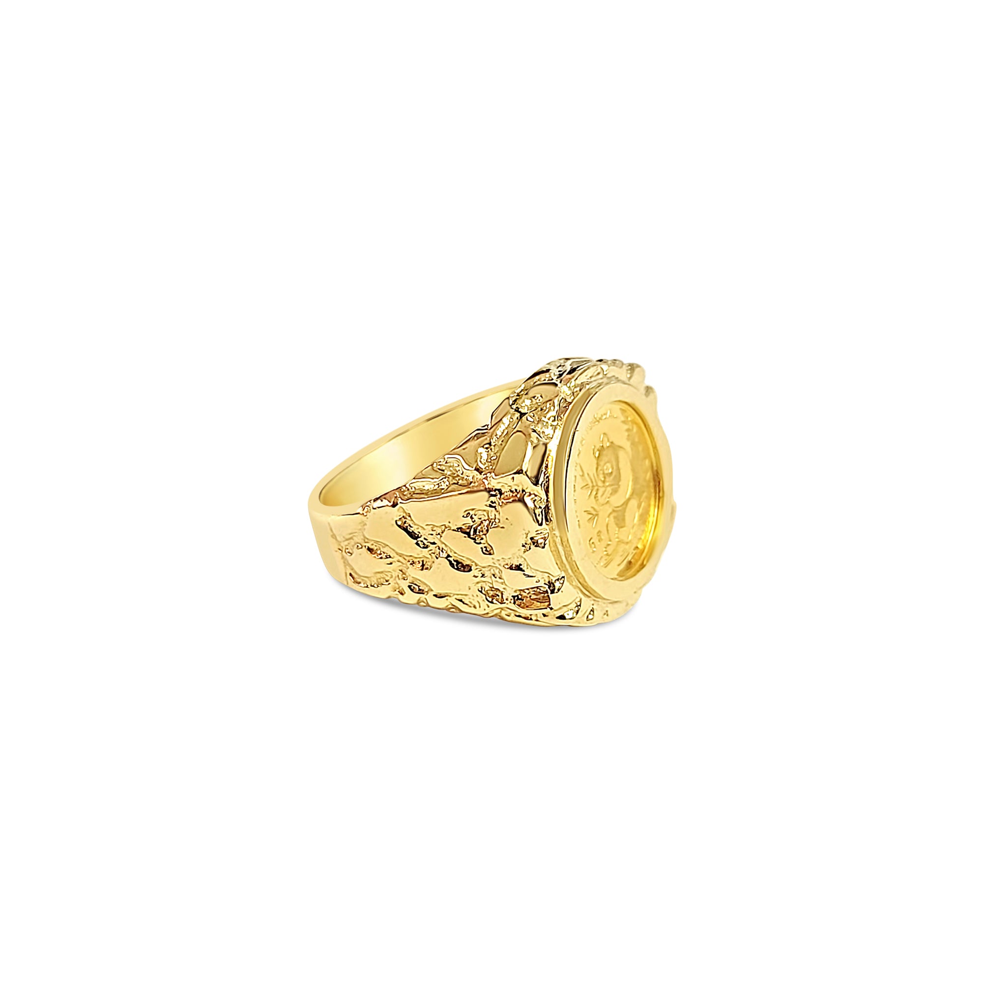 1991 China Panda Gold Coin Ring - 1/20 oz .999 Fine Silver Collectible Jewelry for Men & Women | Perfect Gift for Coin Collectors, Anniversary & Special Occasions