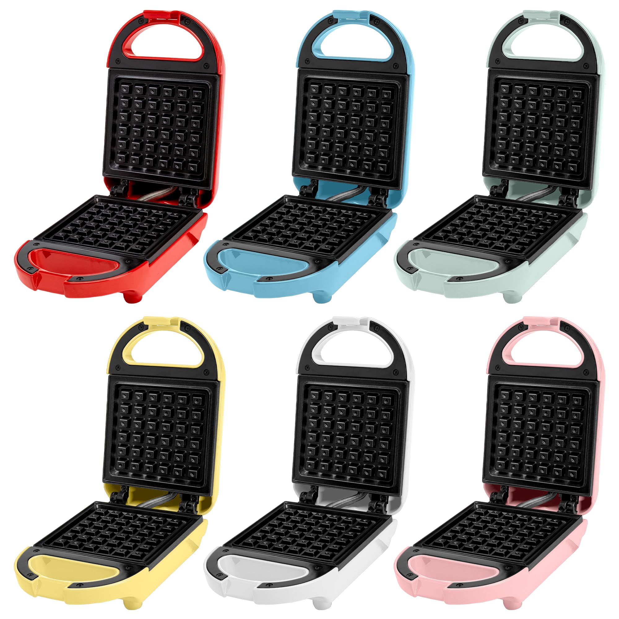Mini Nonstick Waffle Maker - 600W Compact Waffle Iron for Individual Waffles, Hash Browns & Brownies - Quick Cooking & Easy Clean - Perfect for Breakfast, Snacks & Desserts - Vibrant Yellow Kitchen Appliance