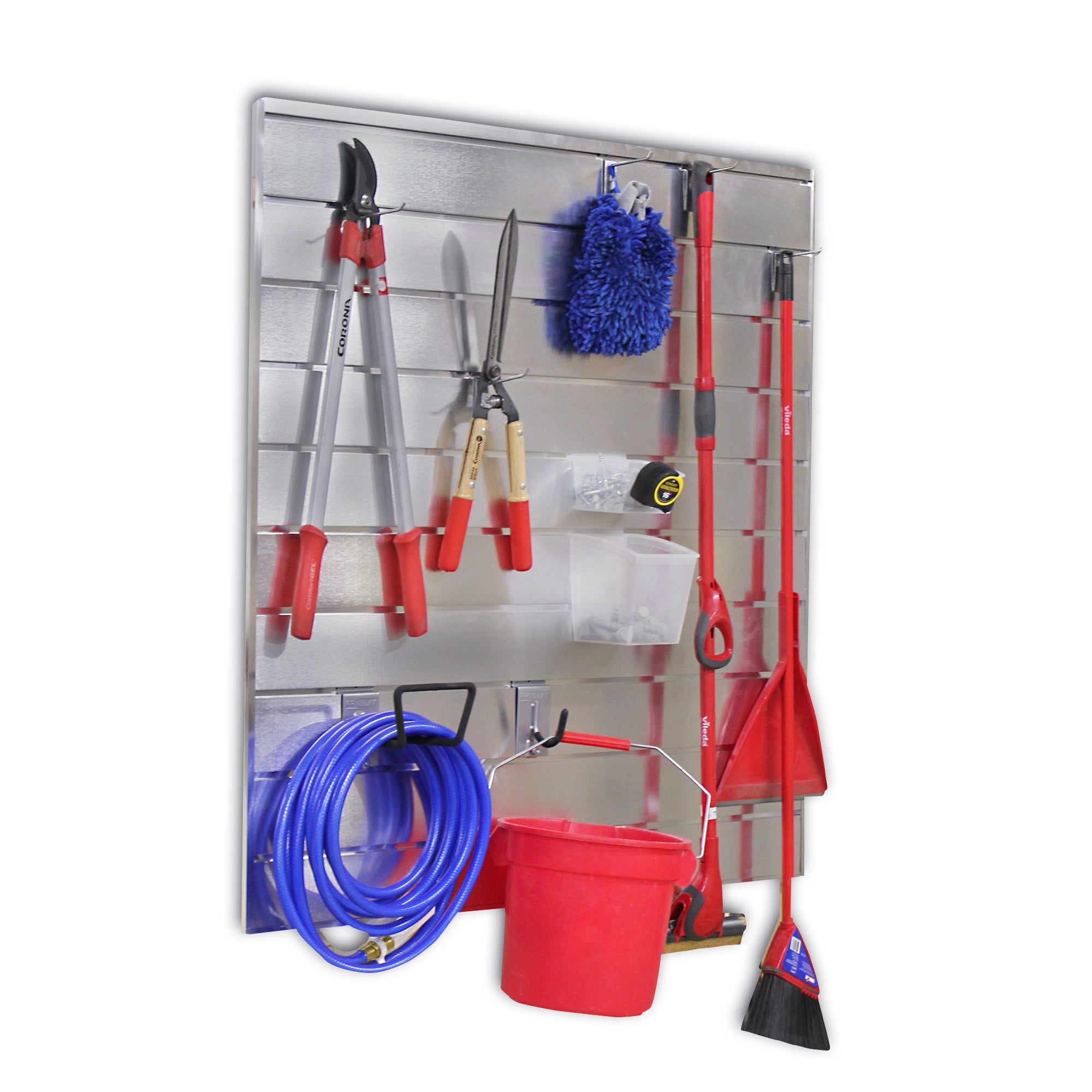 4 ft. x 4 ft. Aluminum Slatwall Panel - Durable Retail Display Shelving for Stores & Garages - Perfect for Organizing Tools, Merchandise & Accessories