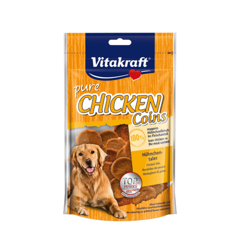 Vitakraft Natural Dog Treats 80g - Healthy Chicken, Cheese, Beef, Lamb, Duck, Ham & Fish Flavors for Small & Large Dogs - High Protein Snacks for Training, Rewards & Dental Care